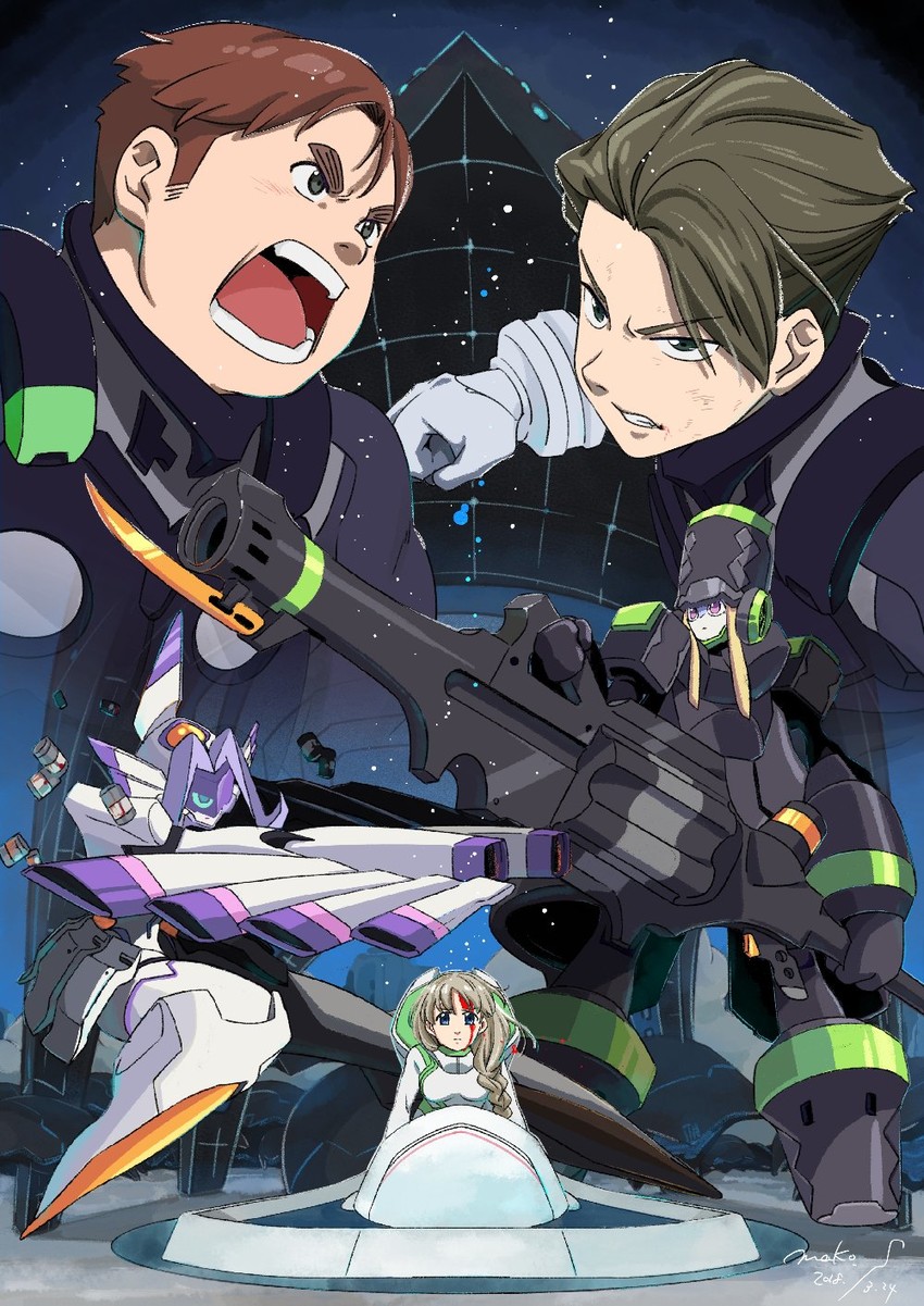 kokoro, mitsuru, futoshi, genista, and chlorophytum (darling in the franxx)