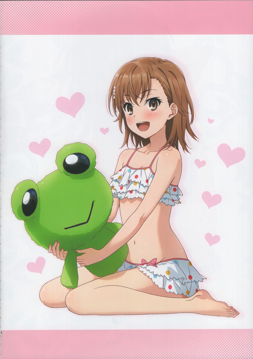 misaka mikoto and gekota (toaru majutsu no index and 1 more) drawn by isshi_pyuma