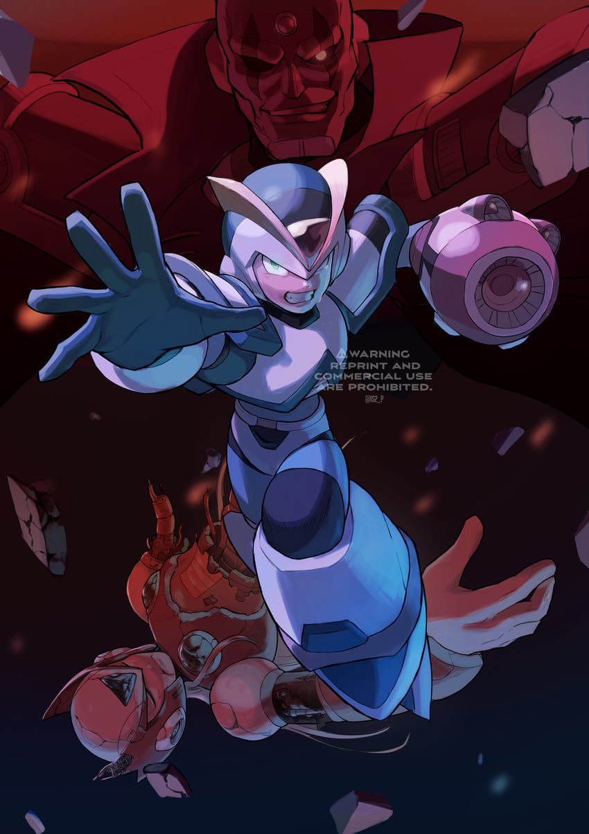 zero, x, sigma, and first armor x (mega man and 2 more) drawn by tanaka_(is2_p)