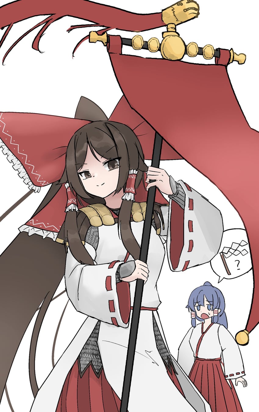miyadeguchi mizuchi and gensokyo's first hakurei miko (touhou and 2 more) drawn by allcy49