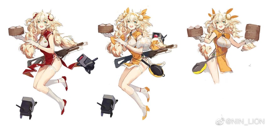 dinergate and s.a.t.8 (girls' frontline) drawn by nin_(lion)