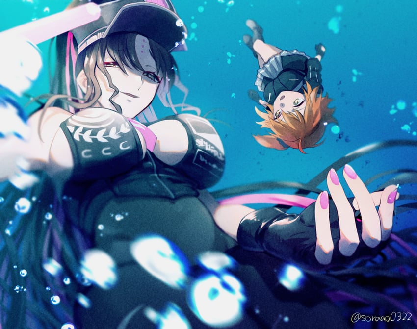 fujimaru ritsuka and sessyoin kiara (fate and 1 more) drawn by soraao0322