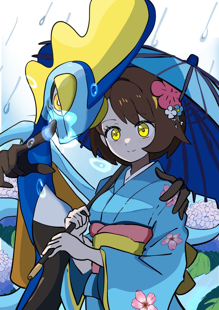 gloria and inteleon (pokemon and 1 more) drawn by makademia