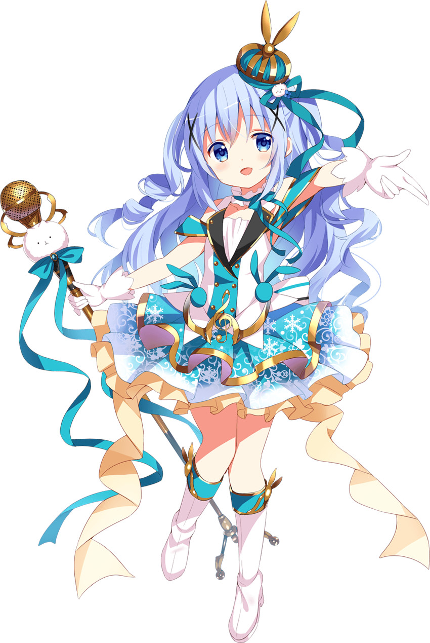 kafuu chino and tippy (gochuumon wa usagi desu ka? and 1 more) drawn by koi_(koisan)