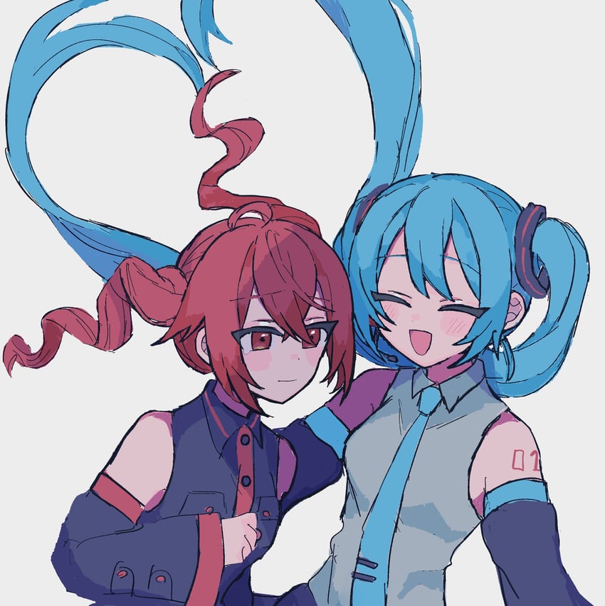 hatsune miku and kasane teto (vocaloid and 1 more) drawn by rtm1016