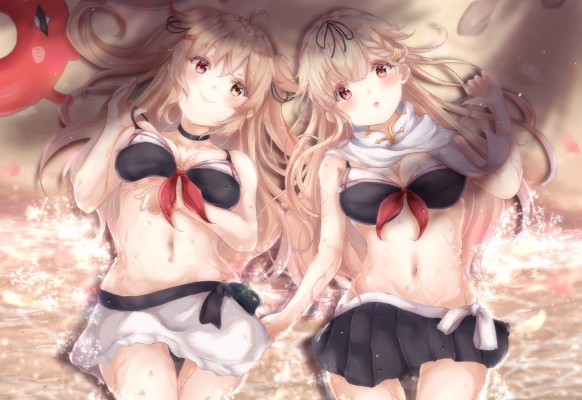 yuudachi, yuudachi kai ni, murasame, and enemy lifebuoy (kantai collection) drawn by sa-ya2