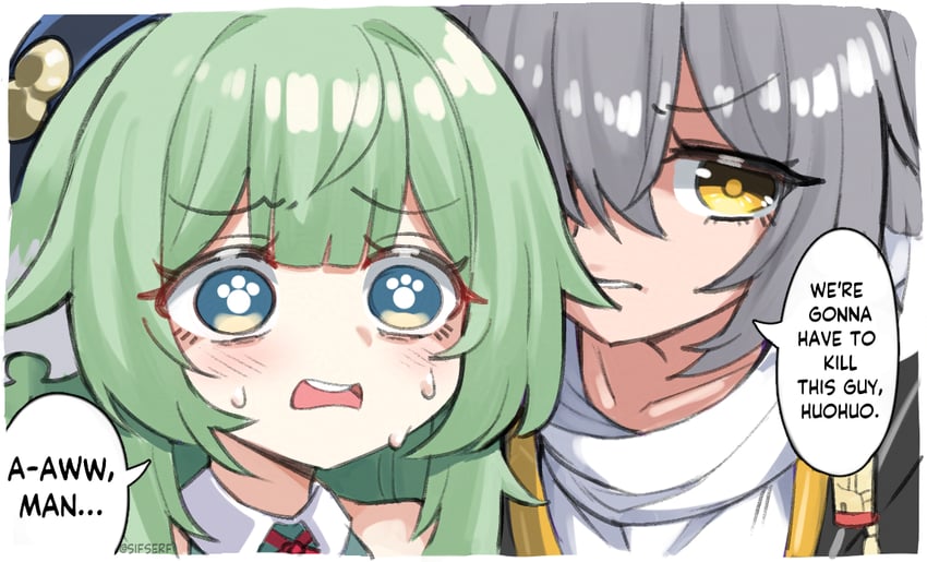 trailblazer, stelle, and huohuo (honkai and 1 more) drawn by sifserf