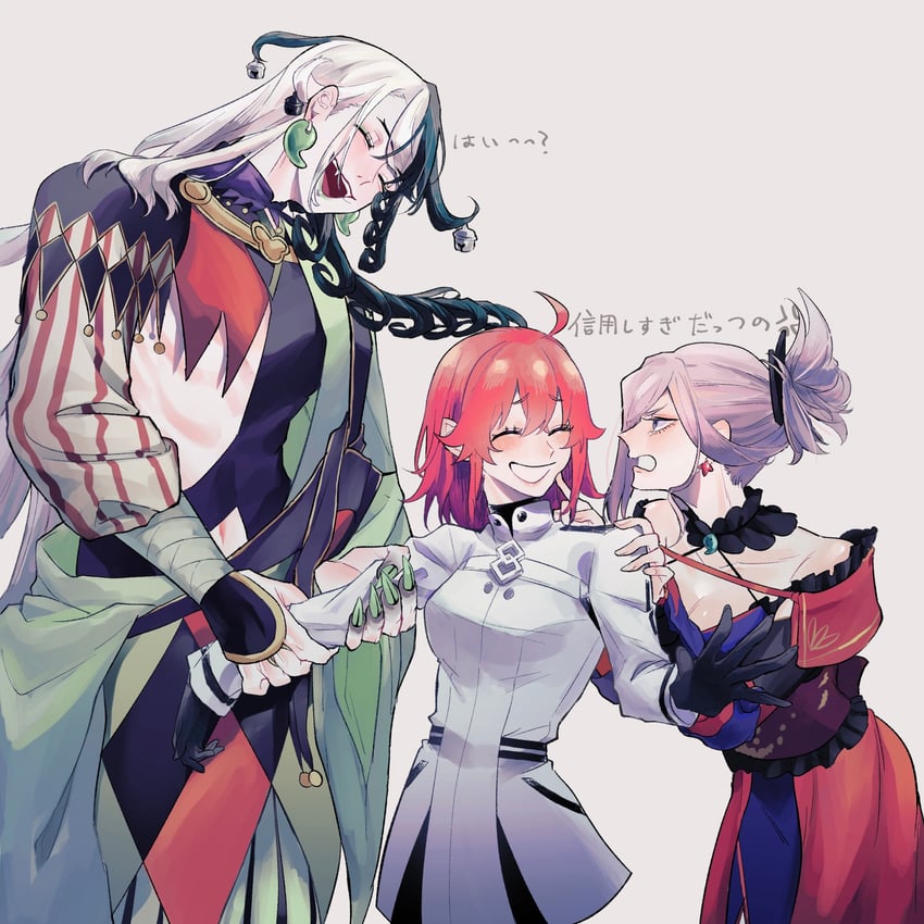 fujimaru ritsuka, miyamoto musashi, and ashiya douman (fate and 1 more) drawn by ca_(ca_gemini)