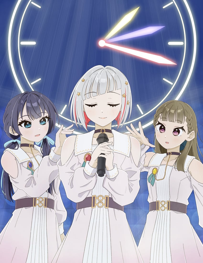 murano sayaka, yugiri tsuzuri, and kachimachi kosuzu (love live! and 1 more) drawn by llkapital