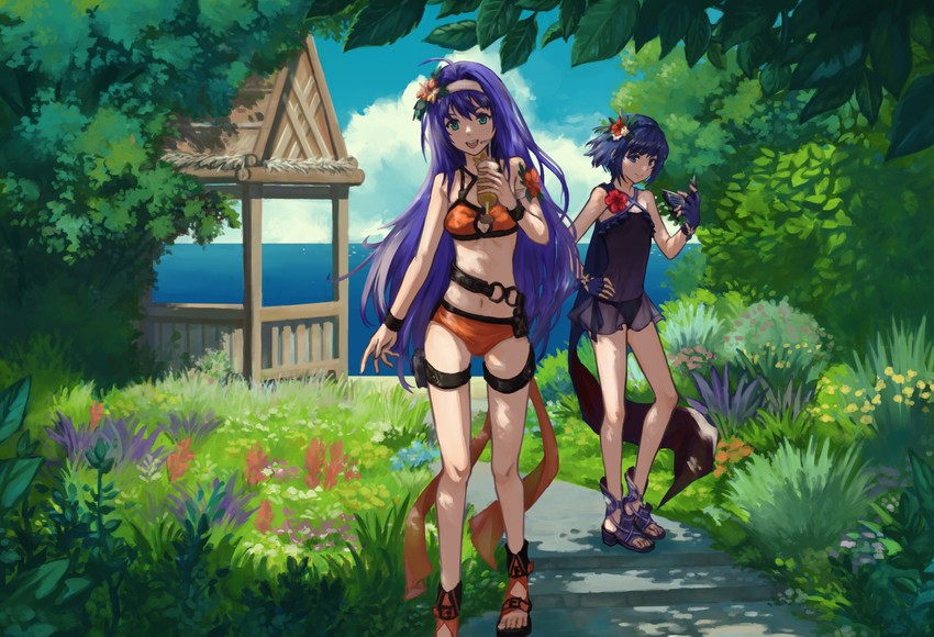 lucina and mia (fire emblem and 3 more) drawn by imageprogram_(kent)