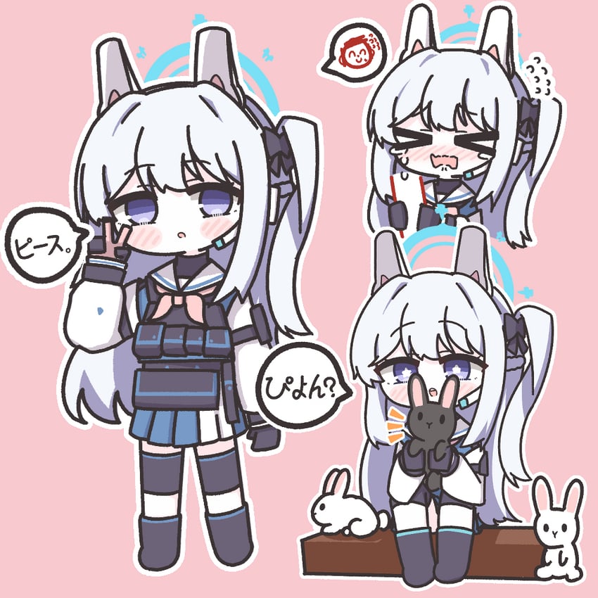 sensei, doodle sensei, and miyako (blue archive) drawn by mora_(moragooyoo)
