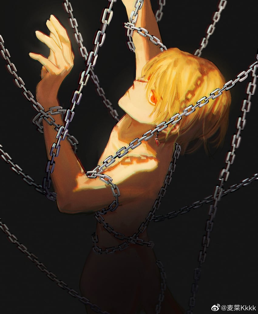 kurapika (hunter x hunter) drawn by meitian_chi_yi_jin_youmaicai