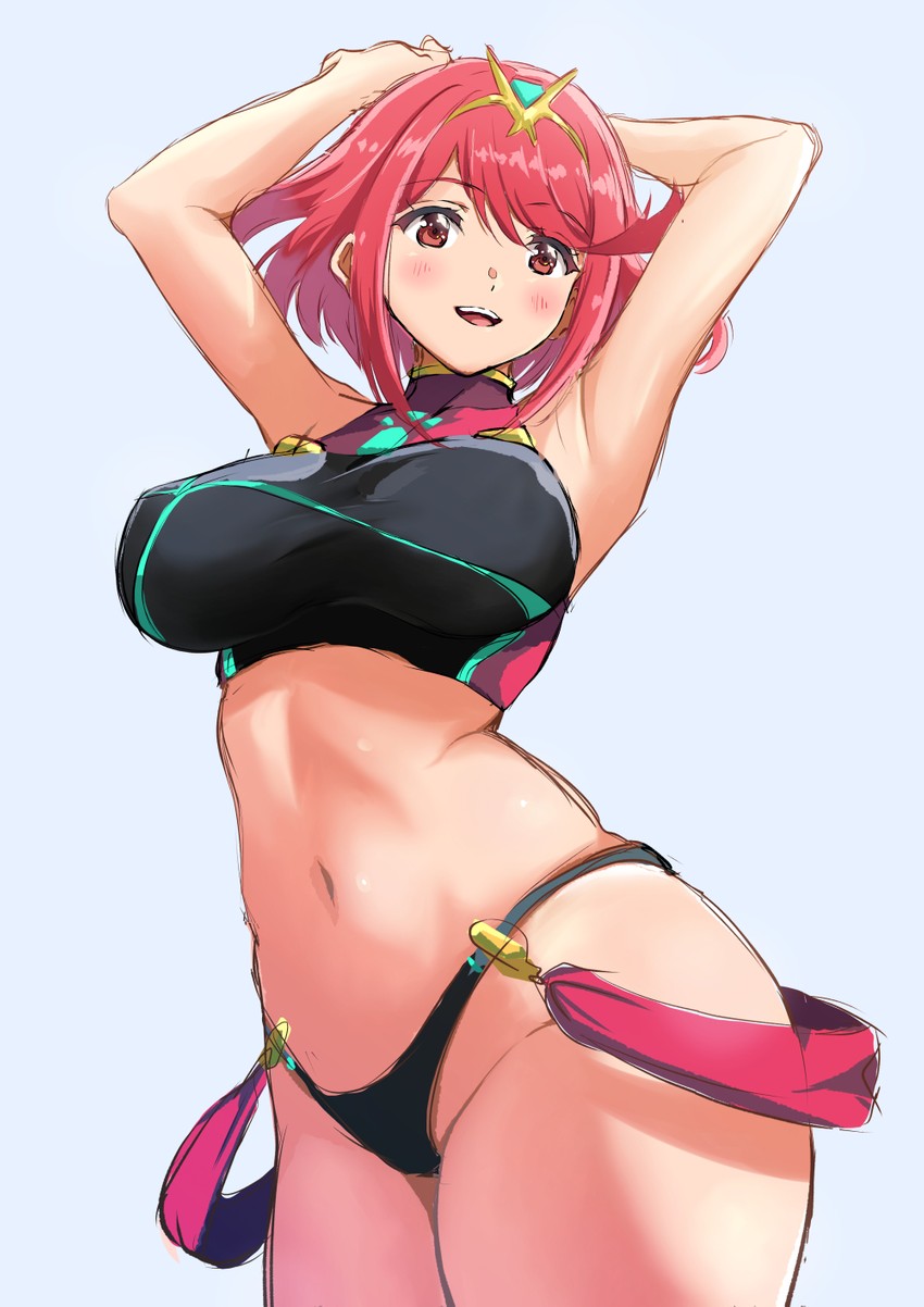 pyra (xenoblade chronicles and 1 more) drawn by yuuuun0218