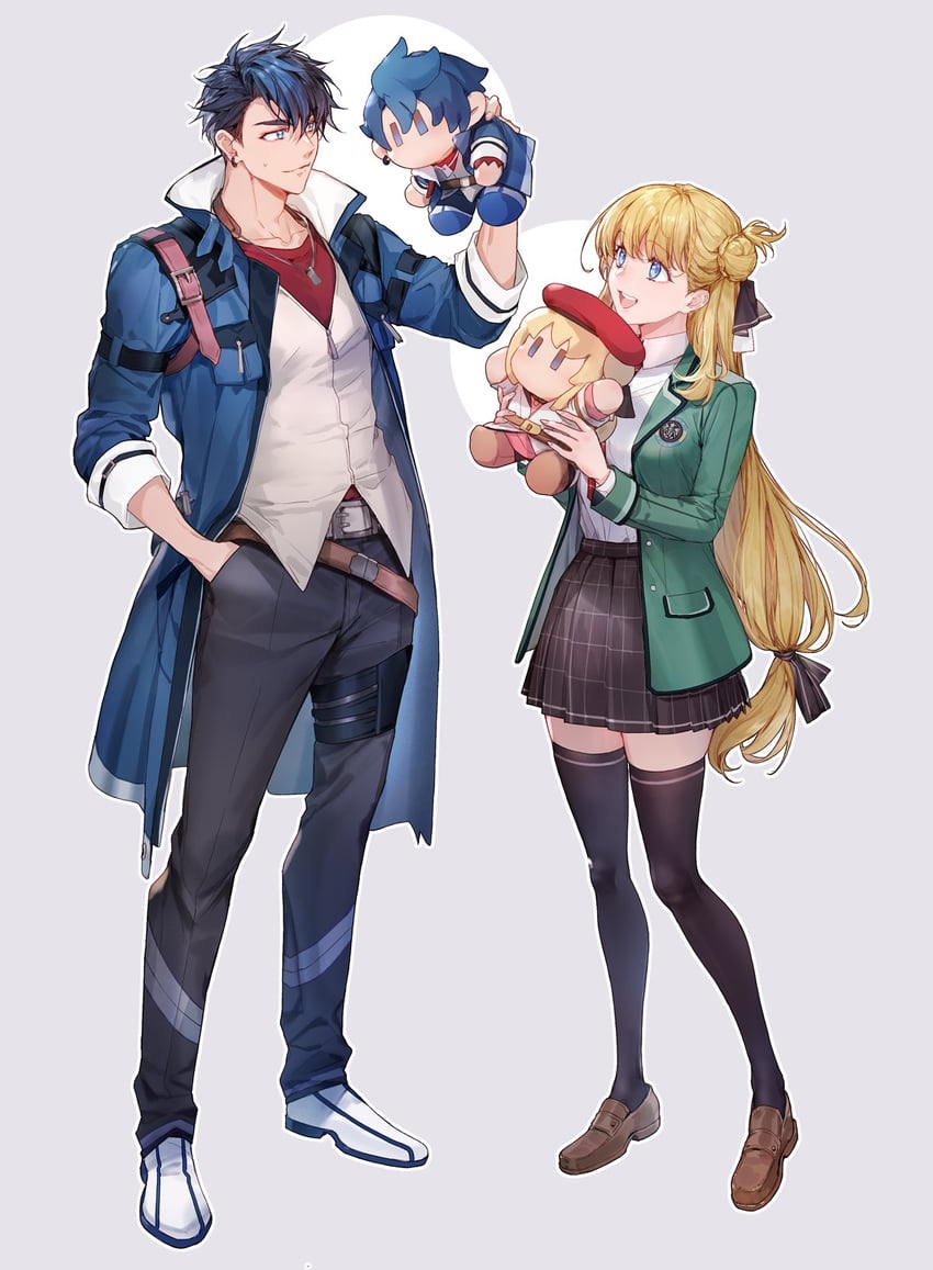 agnes claudel and van arkride (eiyuu densetsu and 2 more) drawn by achan_(blue_semi)
