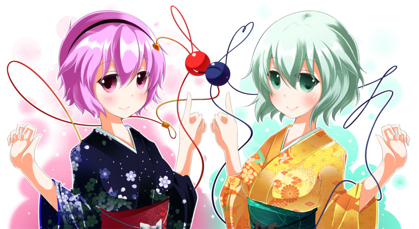 komeiji koishi and komeiji satori (touhou) drawn by pia_(botamochinjufu)