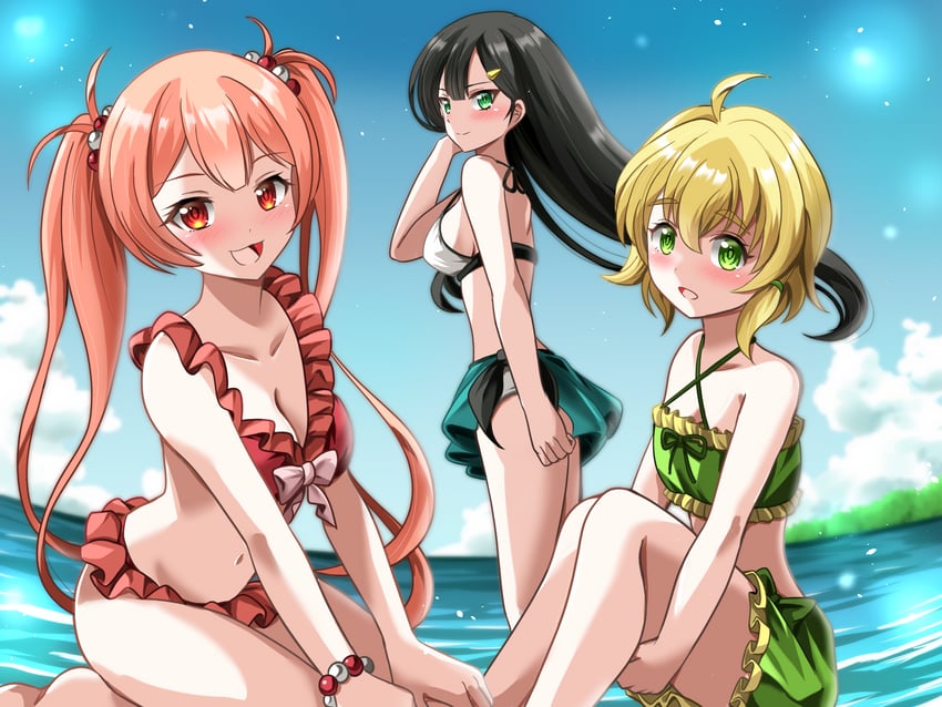 lia, erika, and cielo (kono subarashii sekai ni shukufuku wo! and 1 more) drawn by zakiwo_(rrxn8224)