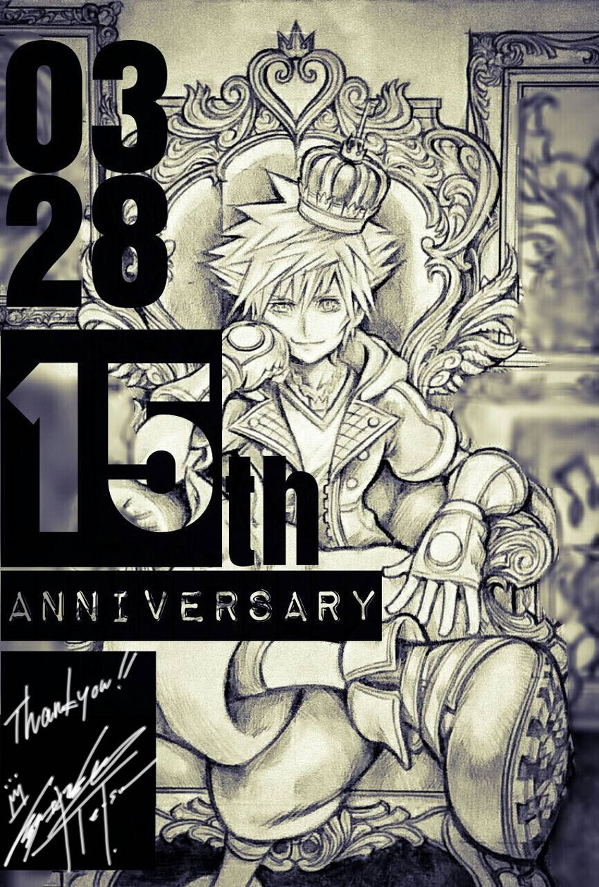 sora (kingdom hearts and 2 more) drawn by nomura_tetsuya
