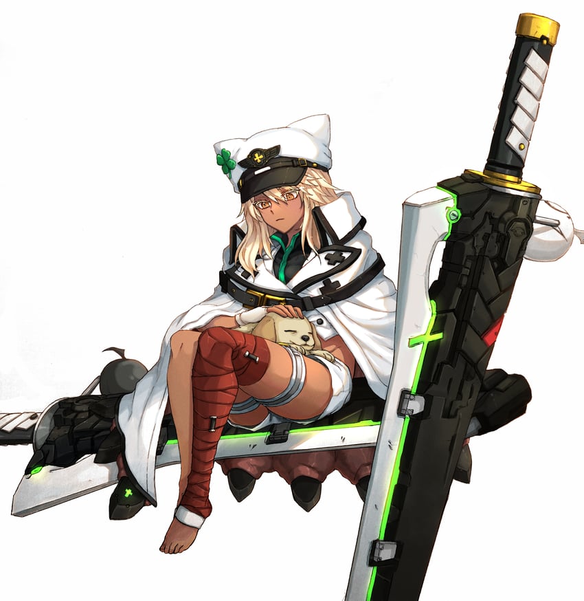 ramlethal valentine, lucifero, and magehound (guilty gear and 1 more) drawn by ebi_pri_shrimp