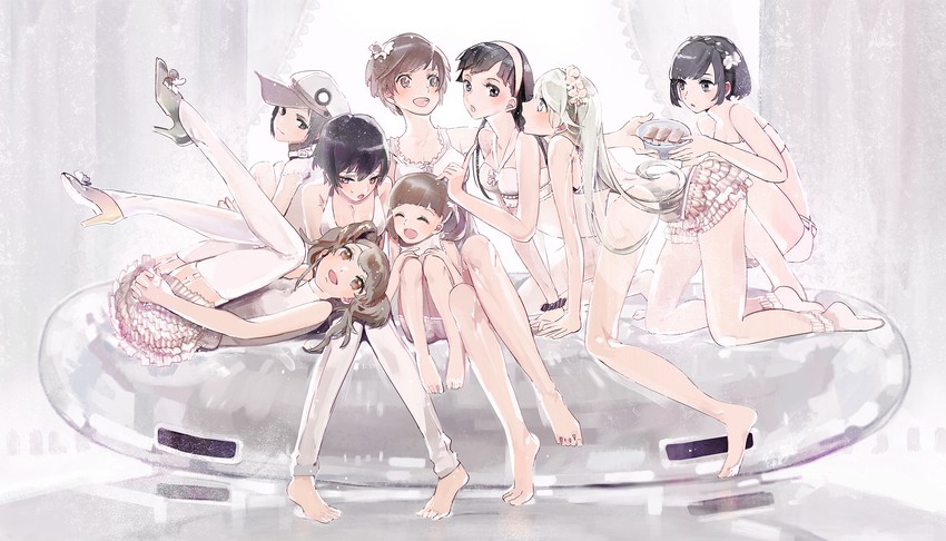 shirogane naoto, satonaka chie, kujikawa rise, amagi yukiko, kuma, and 3 more (persona and 3 more) drawn by serori