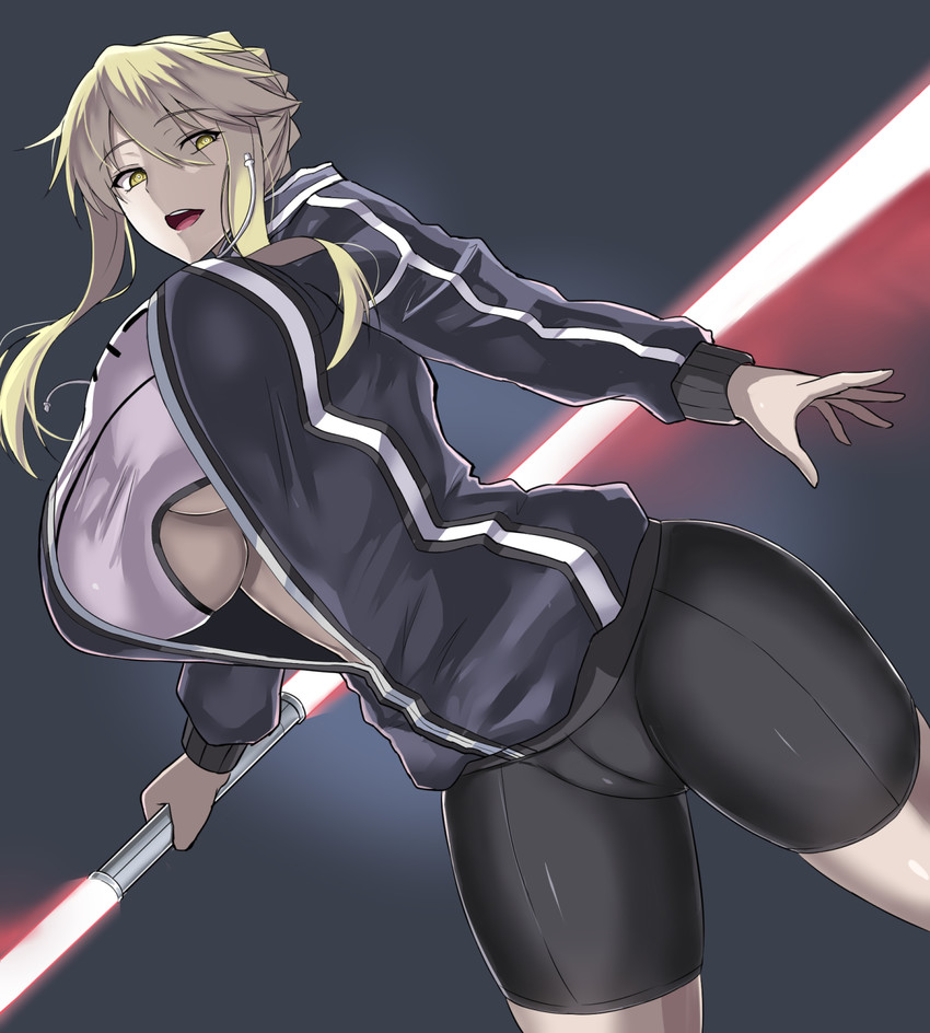 artoria pendragon and mysterious heroine x alter (fate and 2 more) drawn by takara_joney