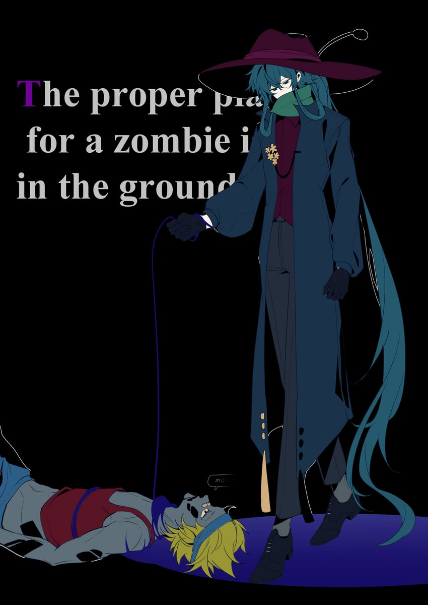 grimrose and pole vaulting zombie (plants vs. zombies and 1 more) drawn by siiiiiiiiiii