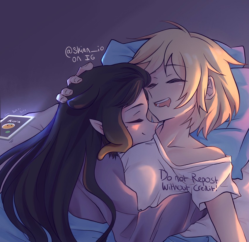 ninomae ina'nis and watson amelia (hololive and 1 more) drawn by shian_io