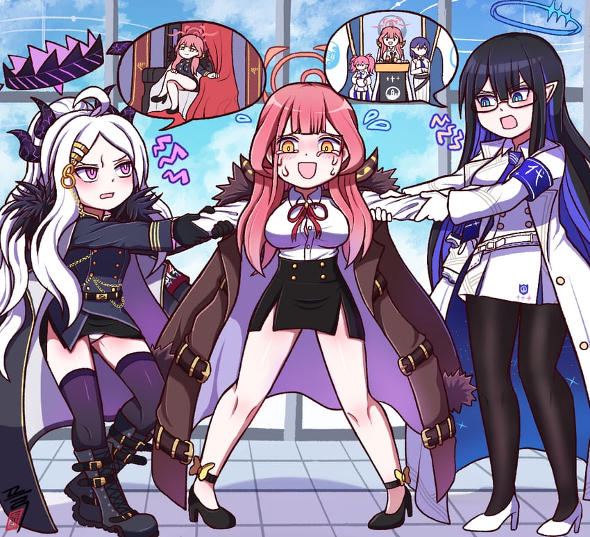 hina, aru, rin, aoi, and momoka (blue archive) drawn by shasa2456