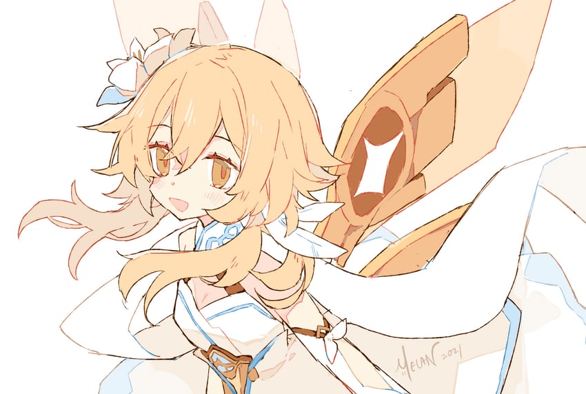 lumine (genshin impact) drawn by melanbread