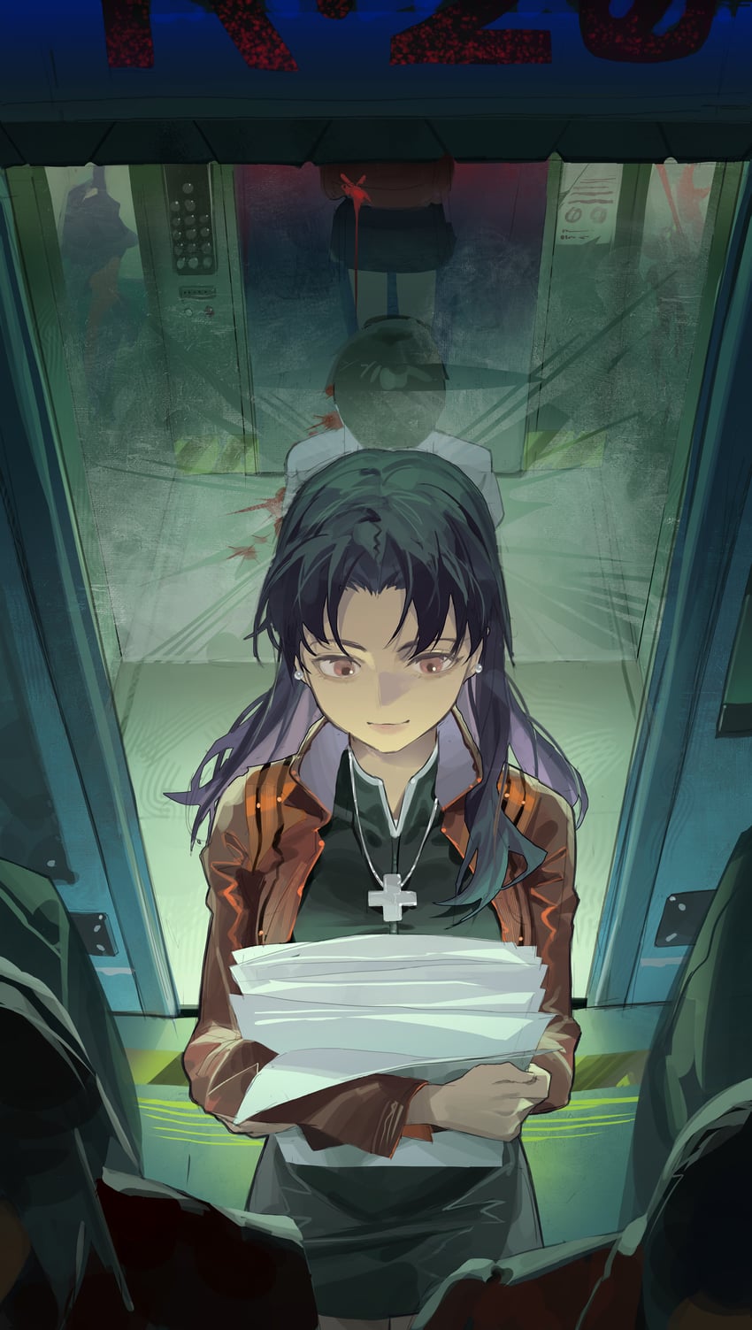 ikari shinji and katsuragi misato (neon genesis evangelion and 1 more) drawn by omurice_(304975636)