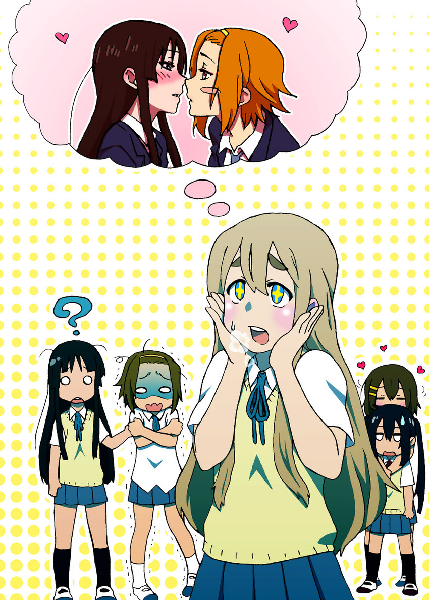 akiyama mio, nakano azusa, hirasawa yui, tainaka ritsu, and kotobuki tsumugi (k-on!) drawn by umesge