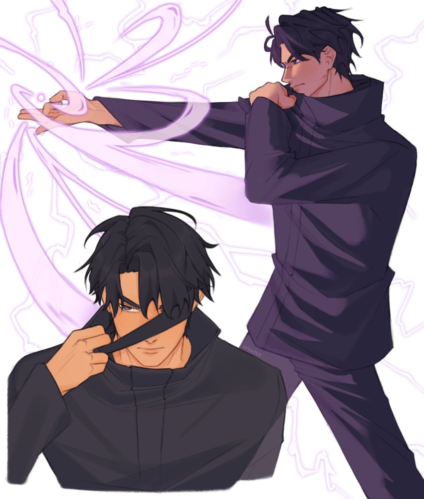 gojou satoru and yoo joonghyuk (jujutsu kaisen and 1 more) drawn by ltdntea