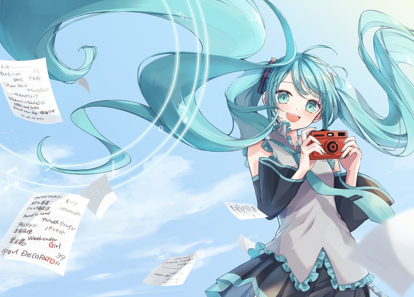 hatsune miku (vocaloid and 1 more) drawn by nagitofuu