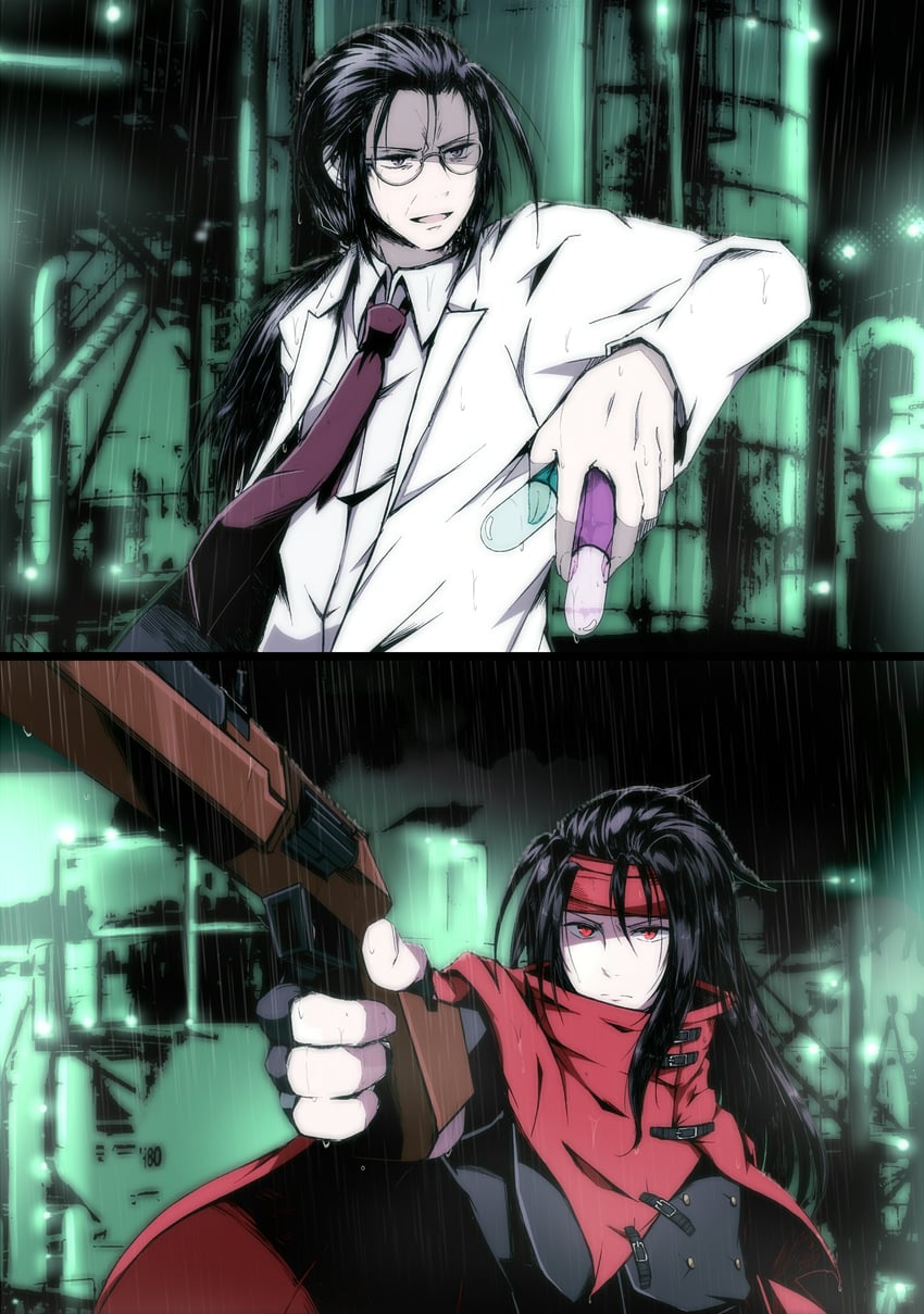 vincent valentine and professor houjou (final fantasy and 1 more) drawn by nanao_(zonzonsh)