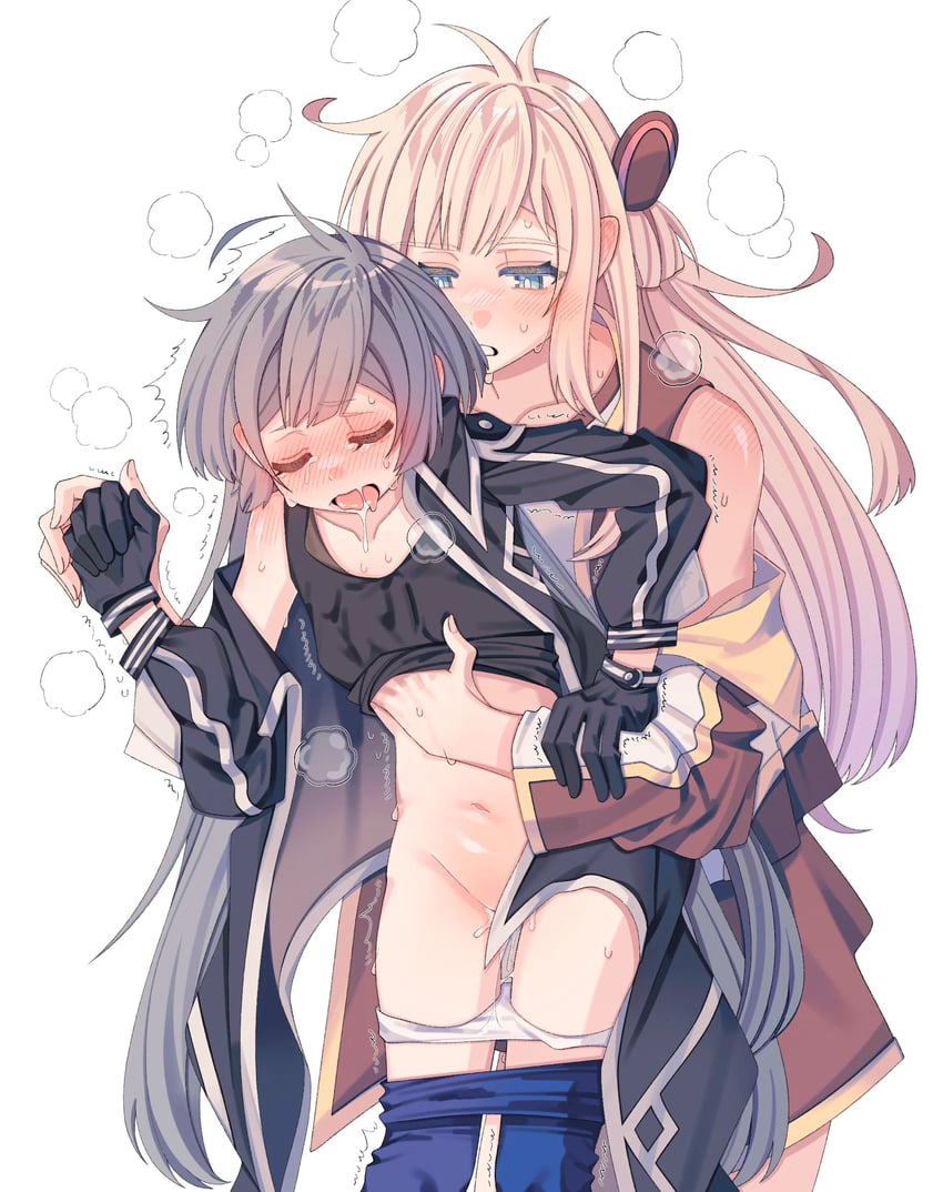 sky striker ace - raye and sky striker ace - roze (yu-gi-oh!) drawn by emptyayya