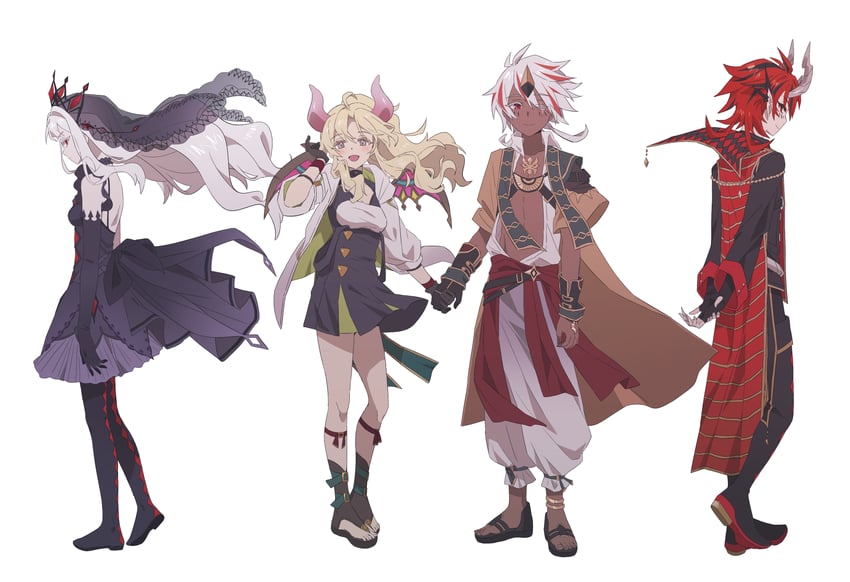 ecclesia, incredible ecclesia the virtuous, albaz, fallen of albaz, dogmatika ecclesia the virtuous, and 3 more (yu-gi-oh!) drawn by kaichou_(homehome_h)