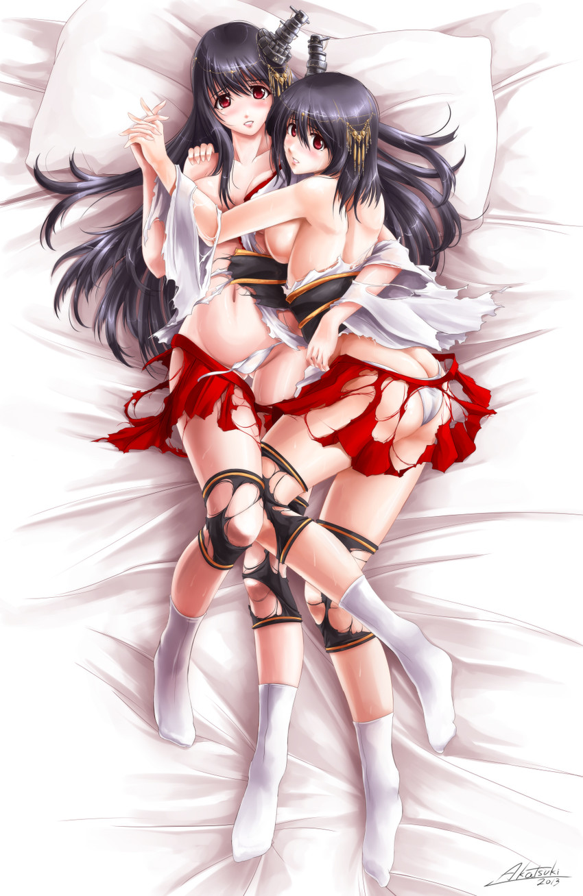 yamashiro and fusou (kantai collection) drawn by akatsuki_akane