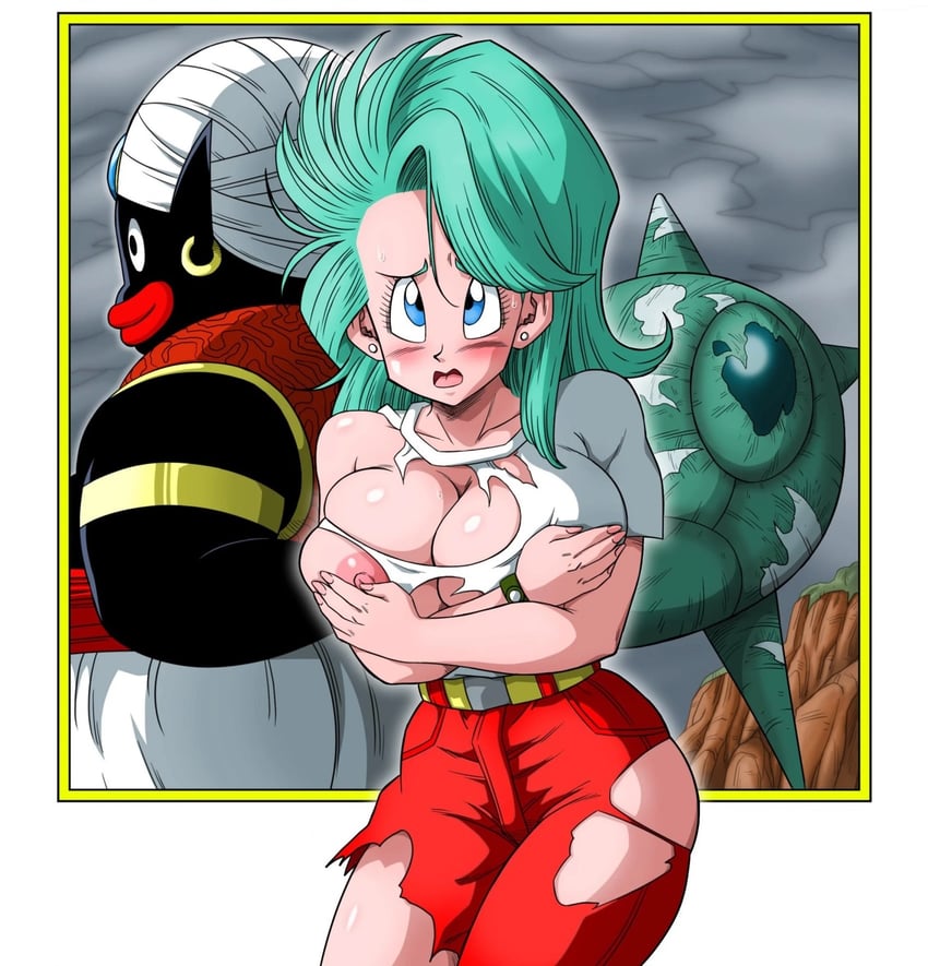 bulma and mister popo (dragon ball and 1 more) drawn by yamamoto_doujin