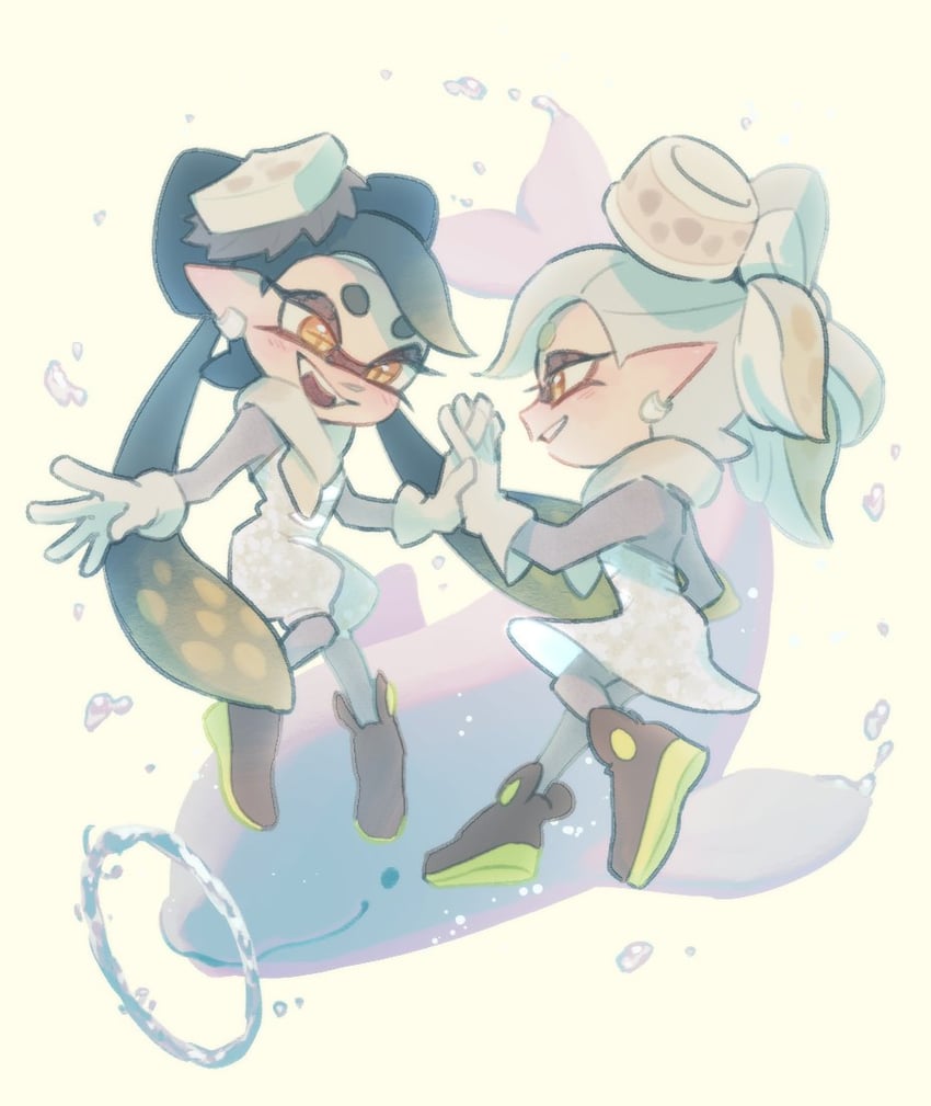 callie and marie (splatoon and 1 more) drawn by ukata