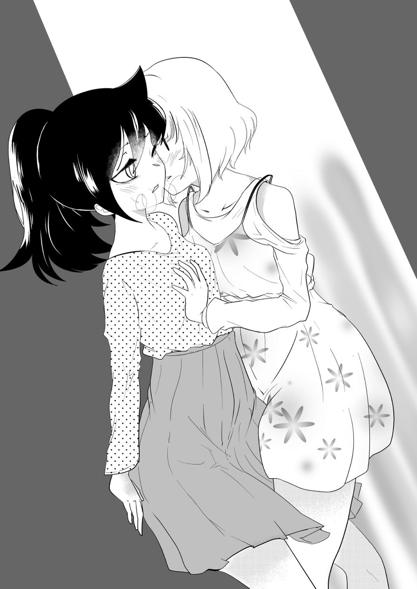 kuroki tomoko and uchi emiri (watashi ga motenai no wa dou kangaetemo omaera ga warui!) drawn by itokurie_(cre-hun)