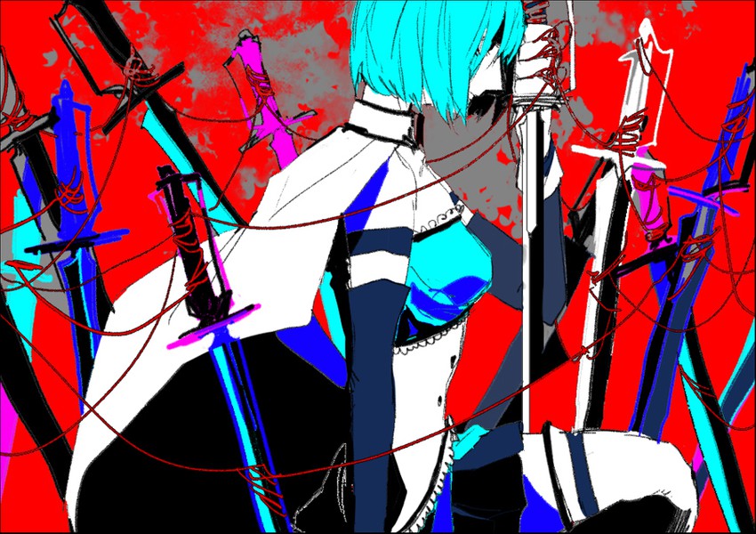 miki sayaka (mahou shoujo madoka magica) drawn by mzet
