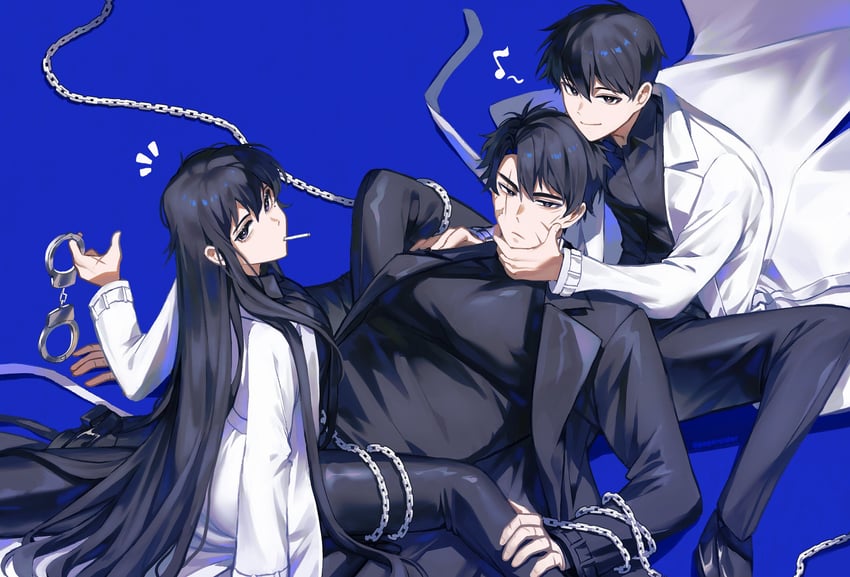 kim dokja, yoo joonghyuk, and han sooyoung (omniscient reader's viewpoint) drawn by papercider