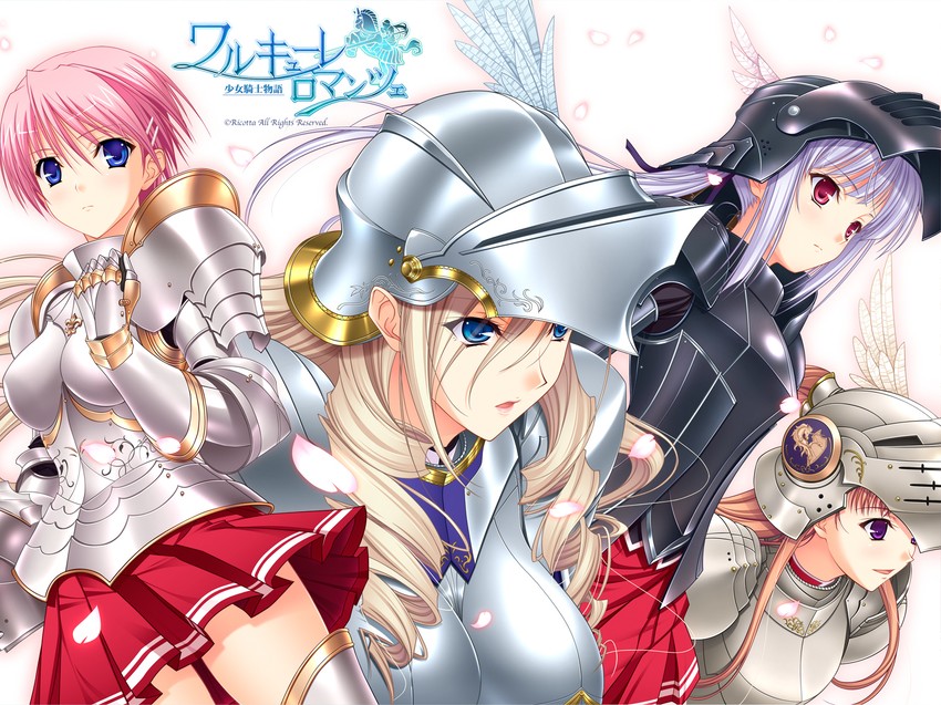 celia kumani entory, lisa eostre, noel maresse ascot, and kisaki mio (walkure romanze) drawn by komori_kei