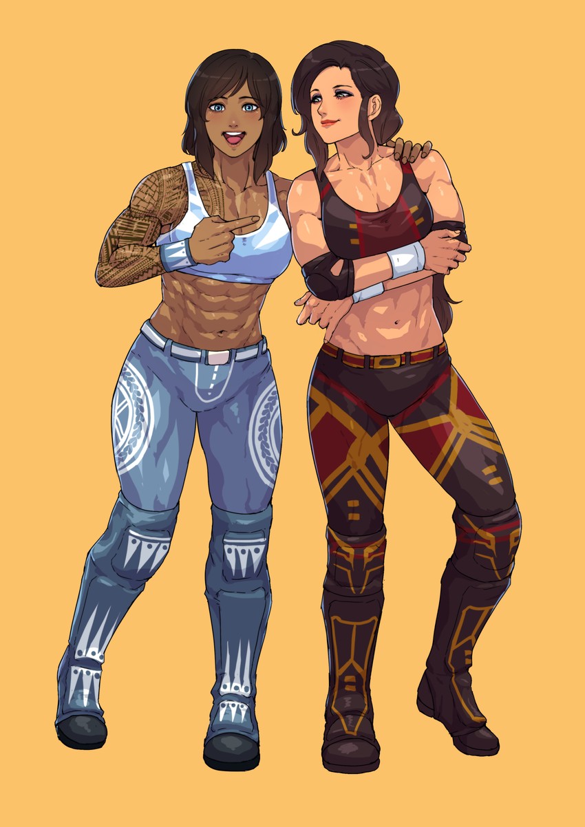 korra and asami sato (avatar legends and 1 more) drawn by cirenk