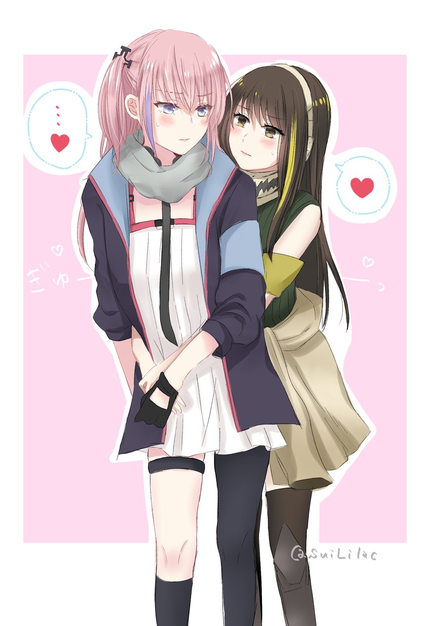 m4a1 and st ar-15 (girls' frontline) drawn by sui_(camellia)