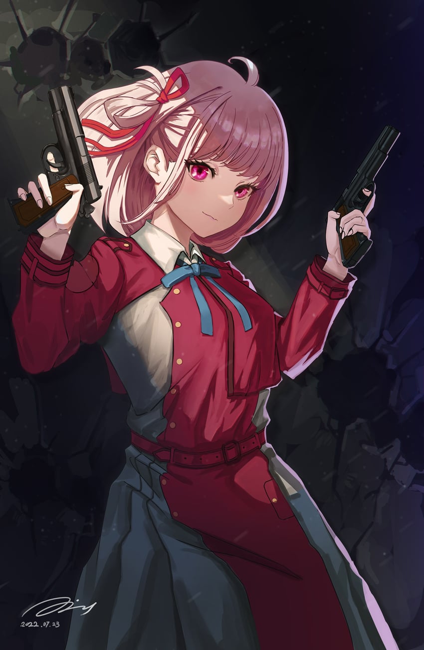 nishikigi chisato (lycoris recoil) drawn by veve777art
