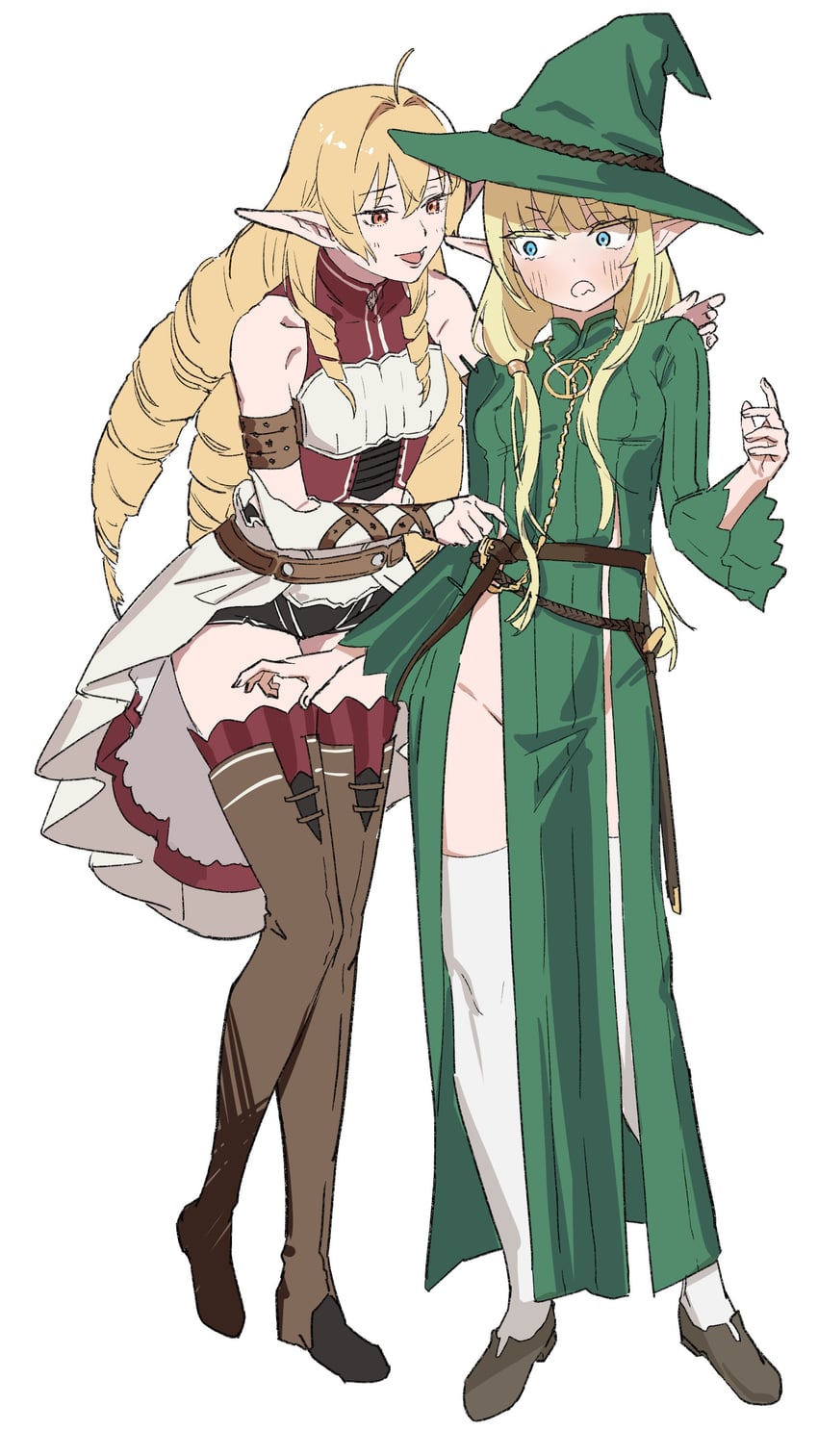 elinalise dragonroad and thunder sonia (mushoku tensei and 1 more) drawn by tokita_(mag0)
