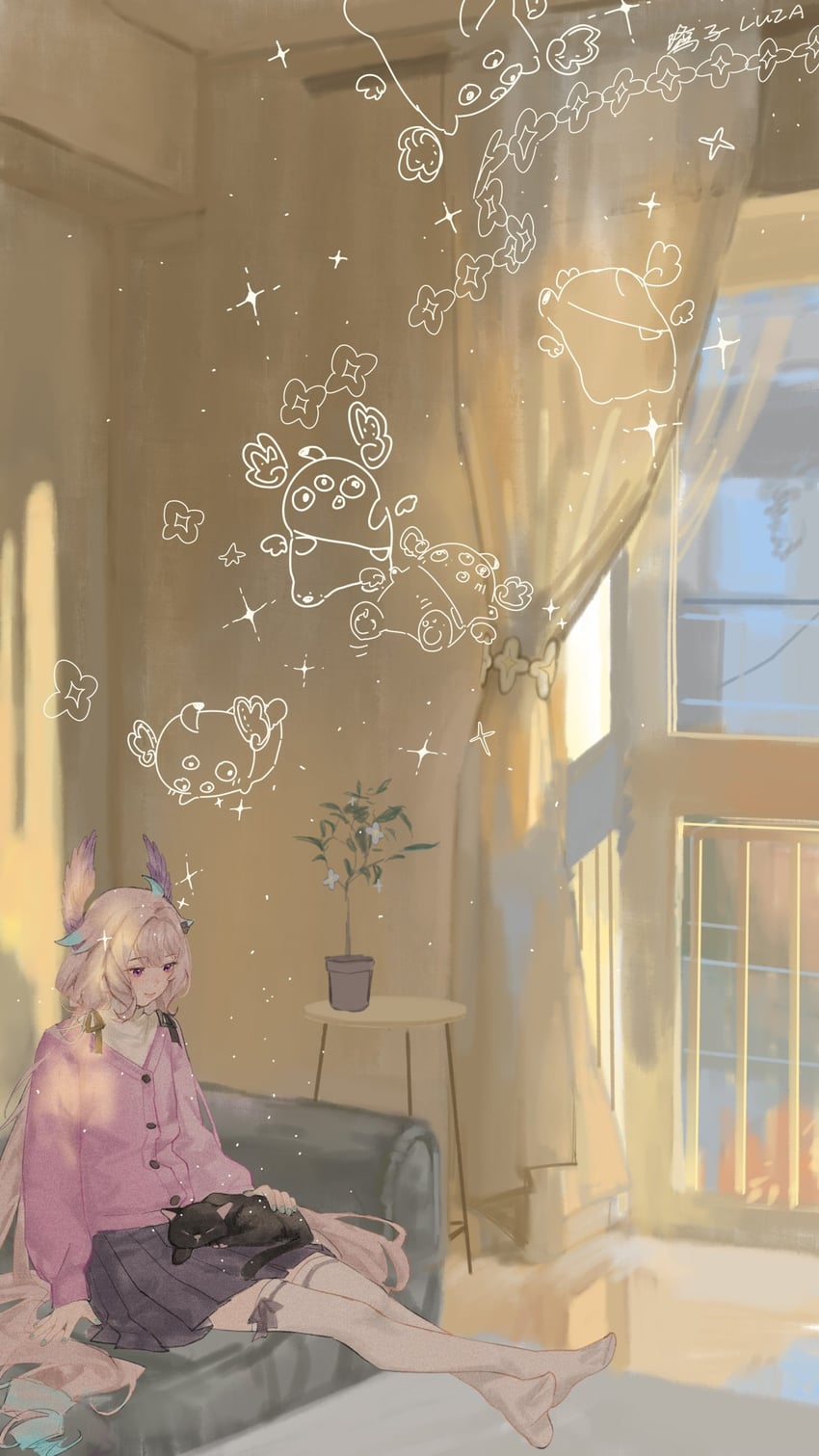 enna alouette and aloupeep (nijisanji and 1 more) drawn by luzilululu