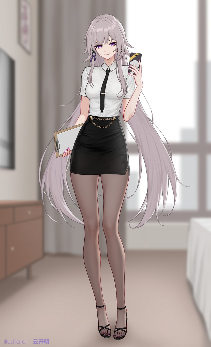 trailblazer, caelus, herta, and the herta (honkai and 1 more) drawn by yunkaiming