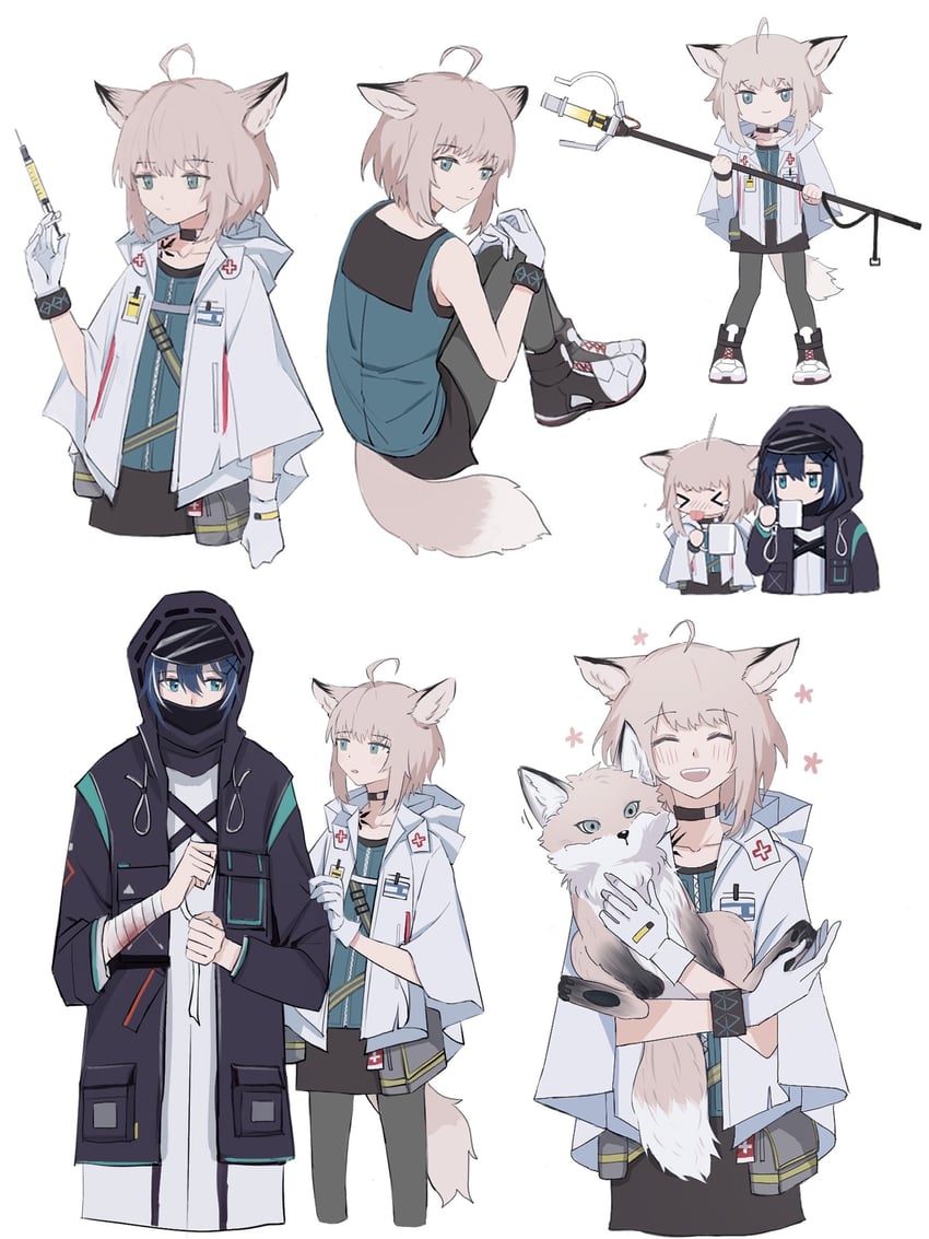 doctor, sussurro, and male doctor (arknights) drawn by crimiko