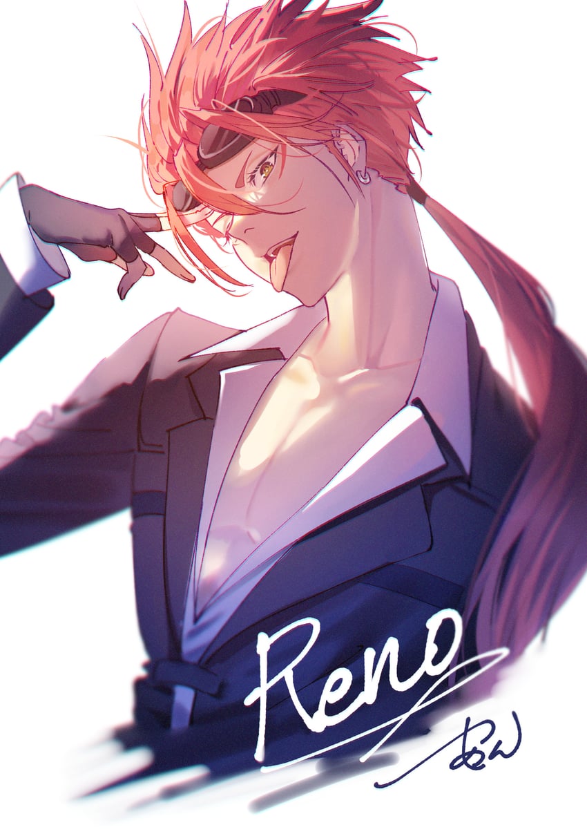 reno (final fantasy and 3 more) drawn by tsu-an